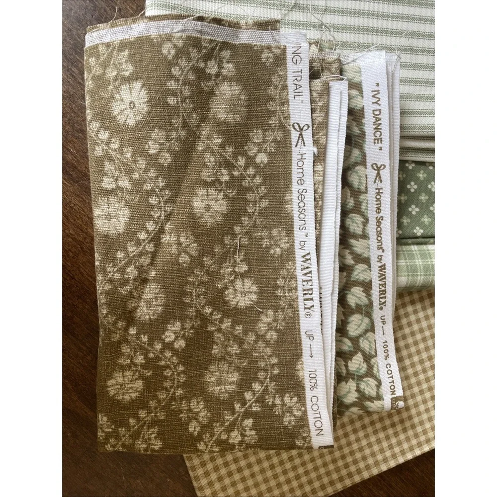 Lot of 6 Waverly Fabric Pieces 18